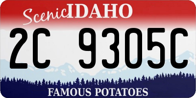 ID license plate 2C9305C