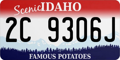 ID license plate 2C9306J