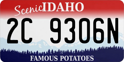 ID license plate 2C9306N