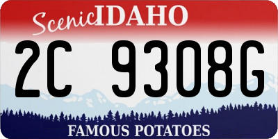 ID license plate 2C9308G