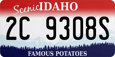 ID license plate 2C9308S
