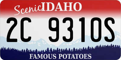 ID license plate 2C9310S