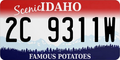 ID license plate 2C9311W