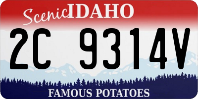 ID license plate 2C9314V