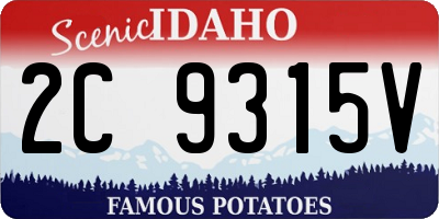 ID license plate 2C9315V
