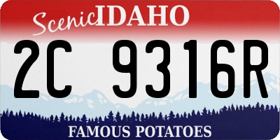 ID license plate 2C9316R