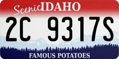 ID license plate 2C9317S