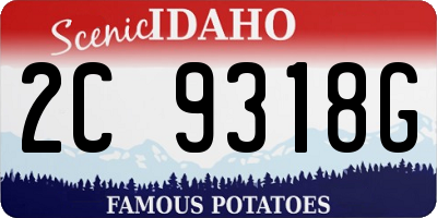 ID license plate 2C9318G