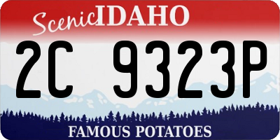 ID license plate 2C9323P