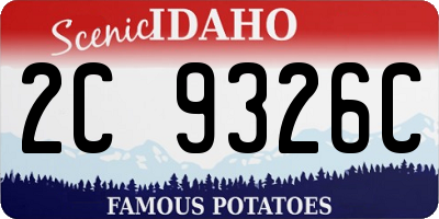 ID license plate 2C9326C