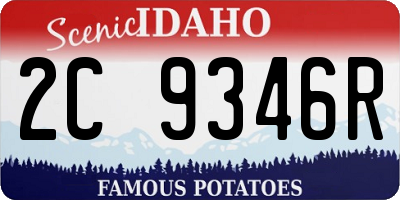 ID license plate 2C9346R