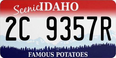 ID license plate 2C9357R