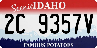 ID license plate 2C9357V