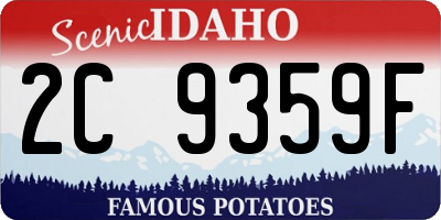 ID license plate 2C9359F