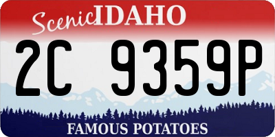 ID license plate 2C9359P