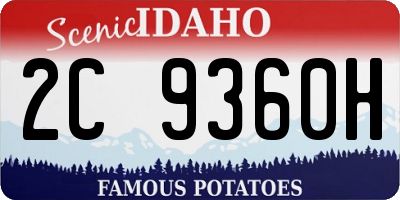 ID license plate 2C9360H