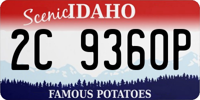 ID license plate 2C9360P