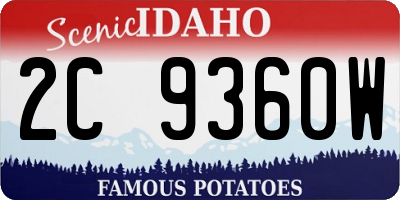 ID license plate 2C9360W