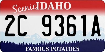 ID license plate 2C9361A