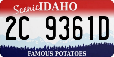 ID license plate 2C9361D