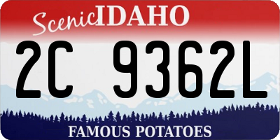 ID license plate 2C9362L