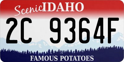 ID license plate 2C9364F