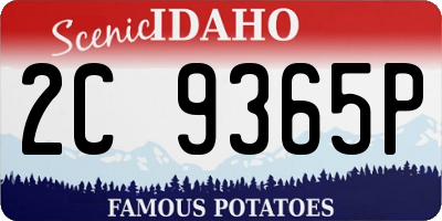 ID license plate 2C9365P
