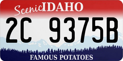 ID license plate 2C9375B