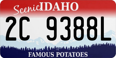 ID license plate 2C9388L