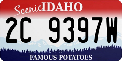 ID license plate 2C9397W