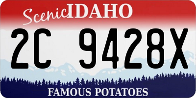 ID license plate 2C9428X