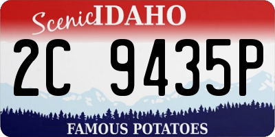 ID license plate 2C9435P