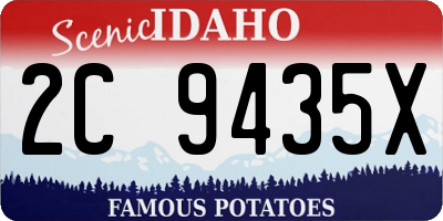 ID license plate 2C9435X
