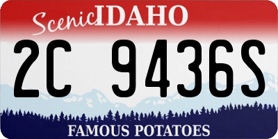 ID license plate 2C9436S