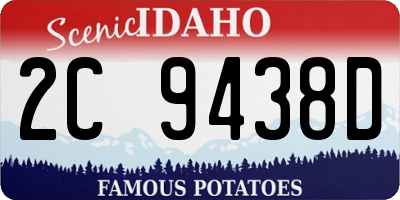 ID license plate 2C9438D