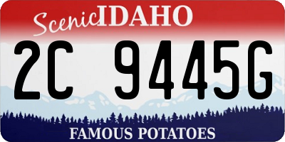 ID license plate 2C9445G