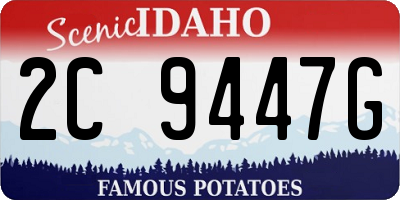 ID license plate 2C9447G