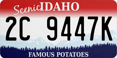 ID license plate 2C9447K