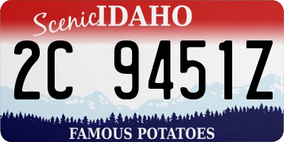 ID license plate 2C9451Z