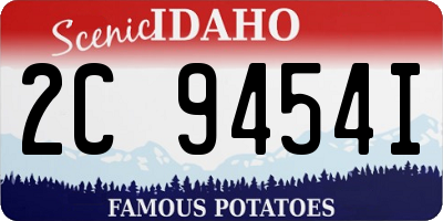 ID license plate 2C9454I