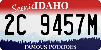 ID license plate 2C9457M
