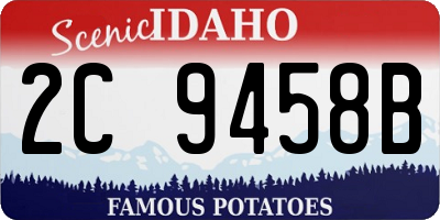 ID license plate 2C9458B