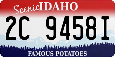 ID license plate 2C9458I