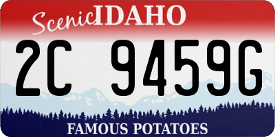 ID license plate 2C9459G