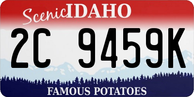 ID license plate 2C9459K