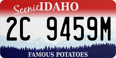 ID license plate 2C9459M