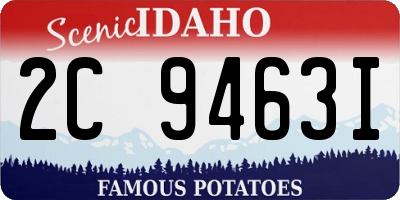 ID license plate 2C9463I
