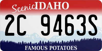 ID license plate 2C9463S