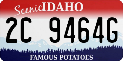 ID license plate 2C9464G