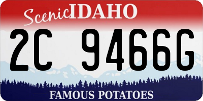 ID license plate 2C9466G